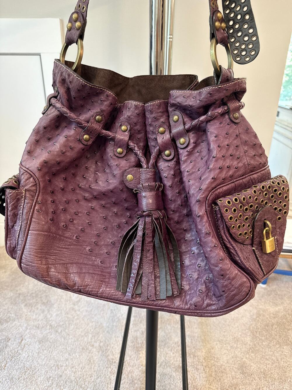 Vintage Authentic Luella Ostrich Handbag